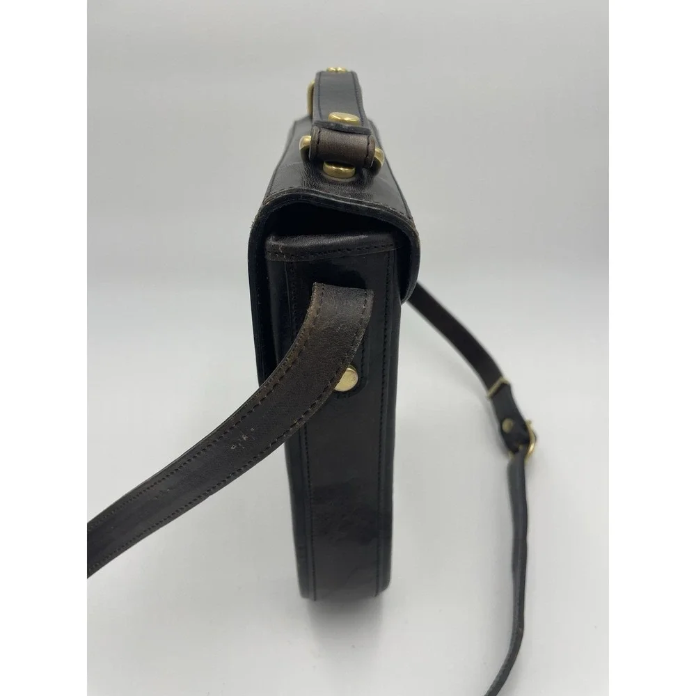OROTON Messenger‎ Bag Crossbody Brown Leather Shoulder Hobo Logo Purse Handbag
